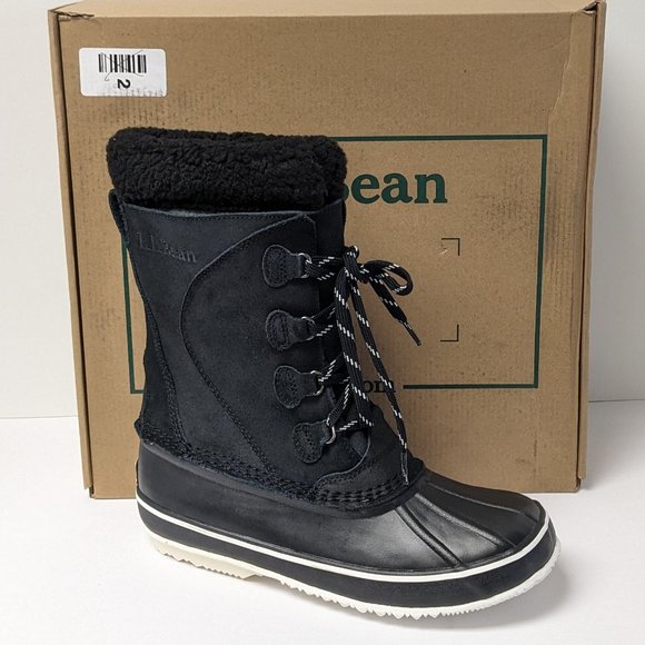 L.L. Bean Shoes Ll Bean Waterproof Snow Boots Black Suede Womens 8